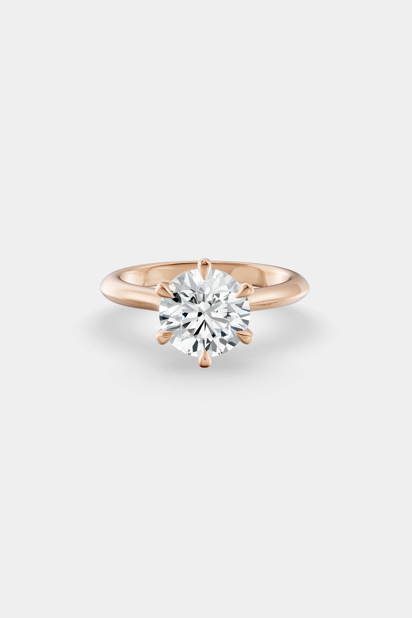 Diamond Solitaire Ring | Traditional Open-Style Band
