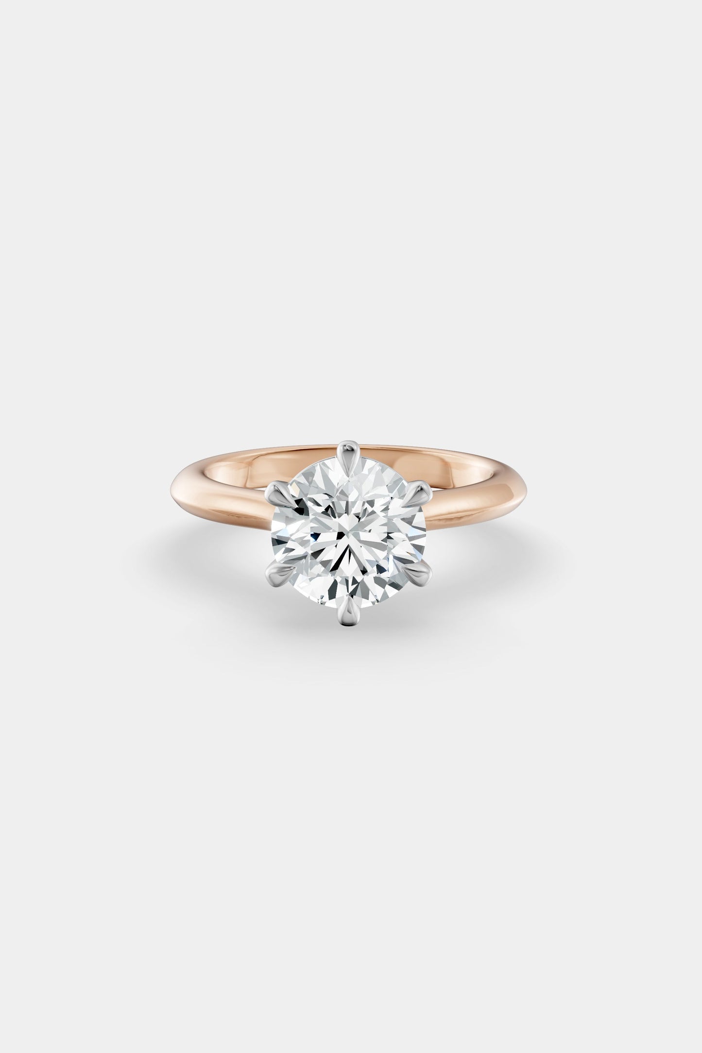 Diamond Solitaire Ring | Traditional Open-Style Band