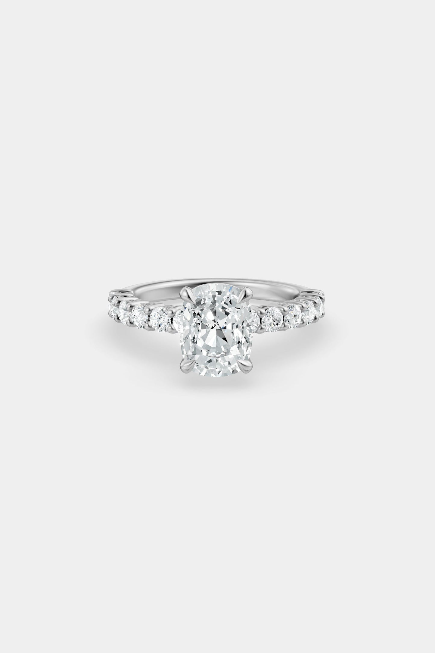Diamond Solitaire Ring | 0.05ct Diamond Half Eternity Band