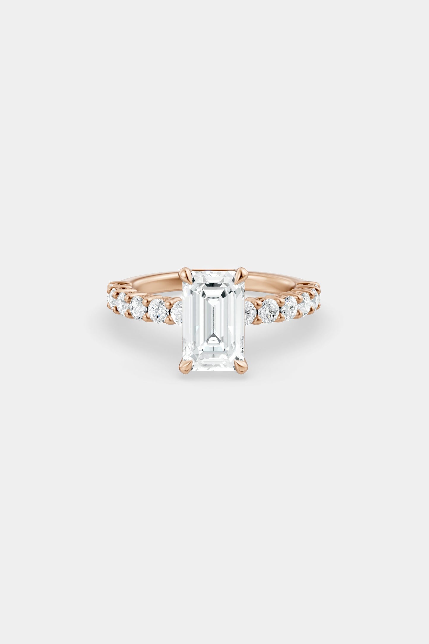 Diamond Solitaire Ring | 0.05ct Diamond Half Eternity Band