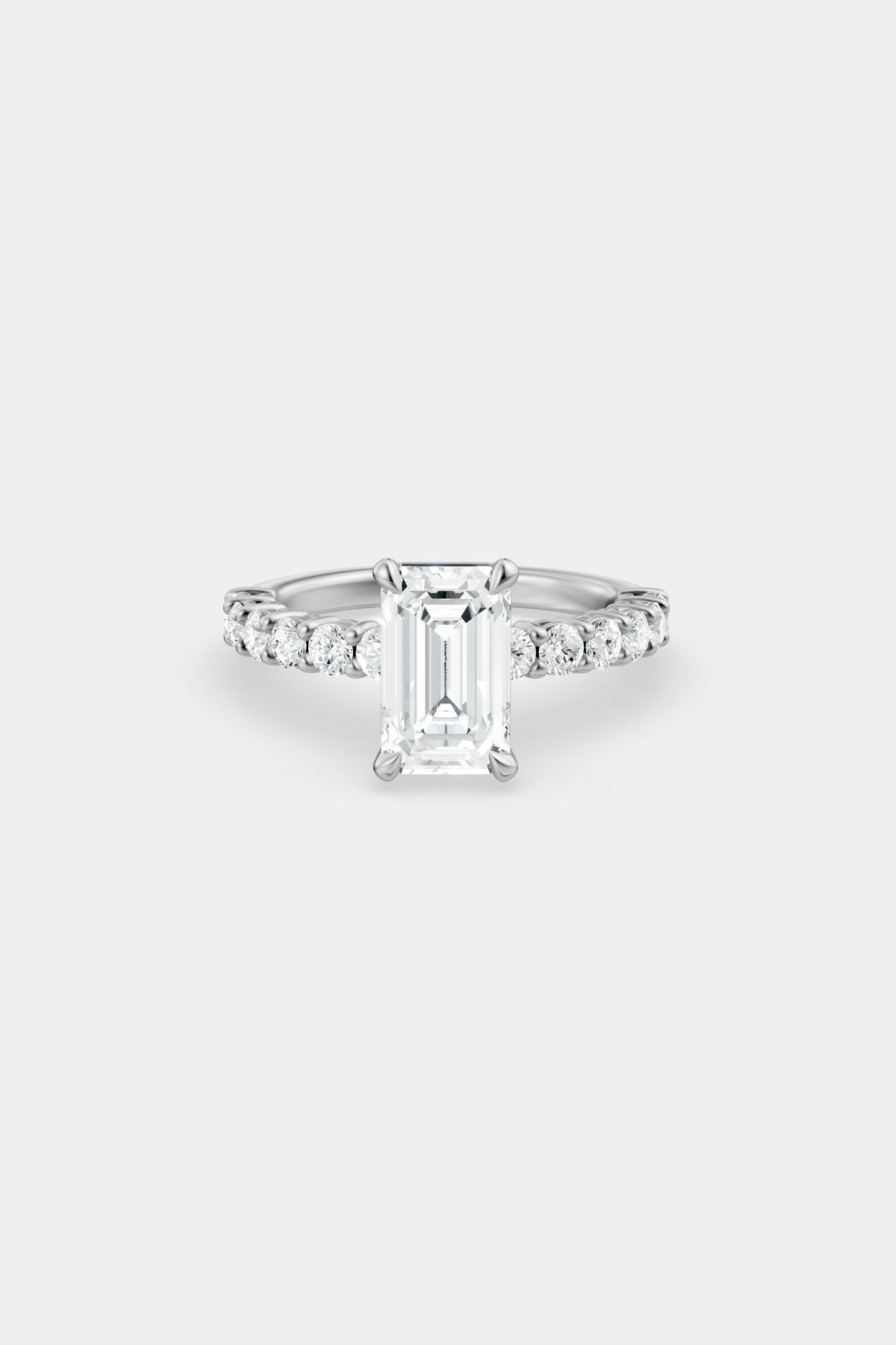 Diamond Solitaire Ring | 0.05ct Diamond Half Eternity Band