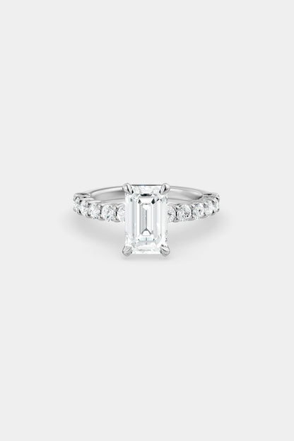 Diamond Solitaire Ring | 0.05ct Diamond Half Eternity Band