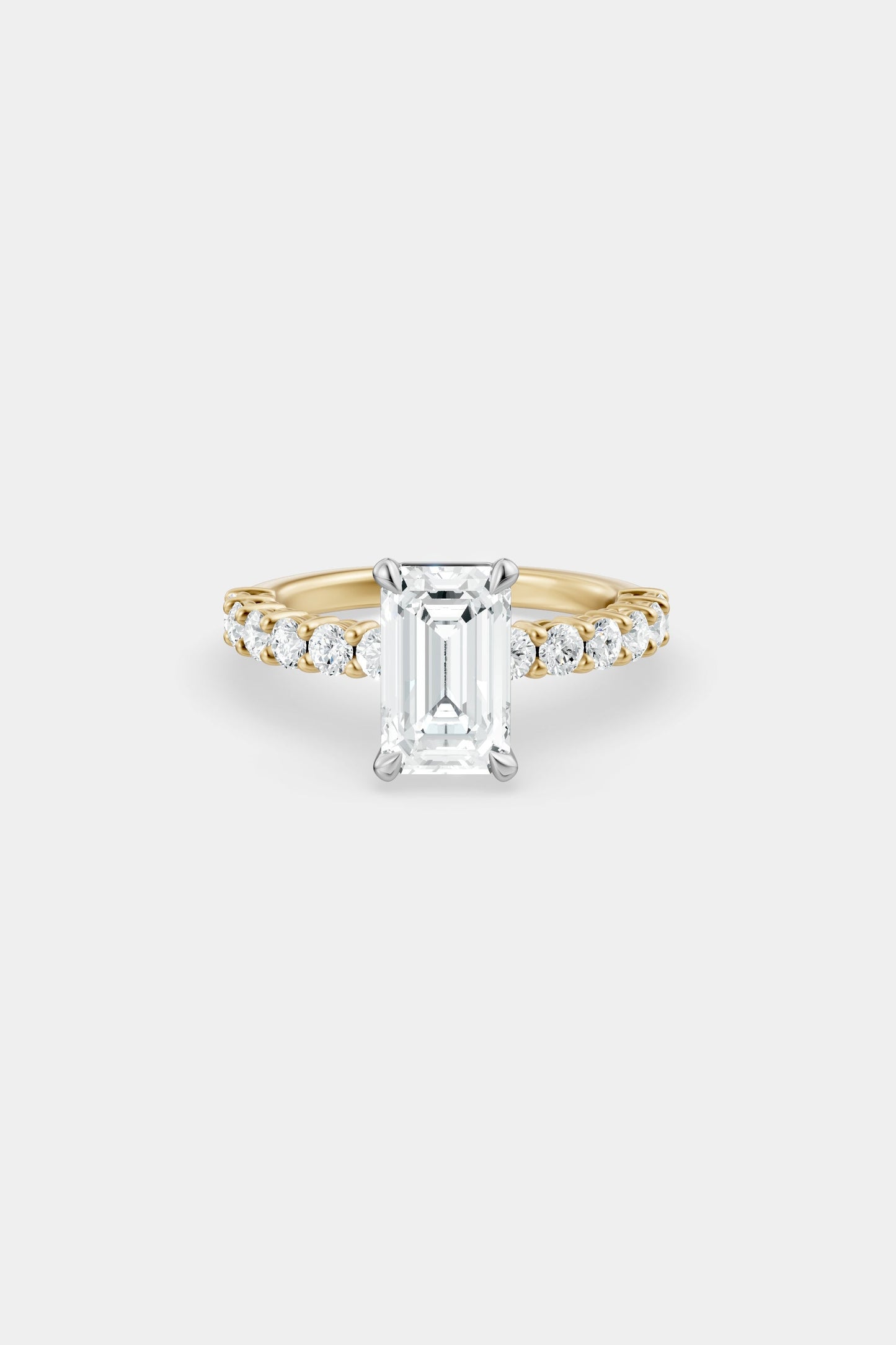 Diamond Solitaire Ring | 0.05ct Diamond Half Eternity Band