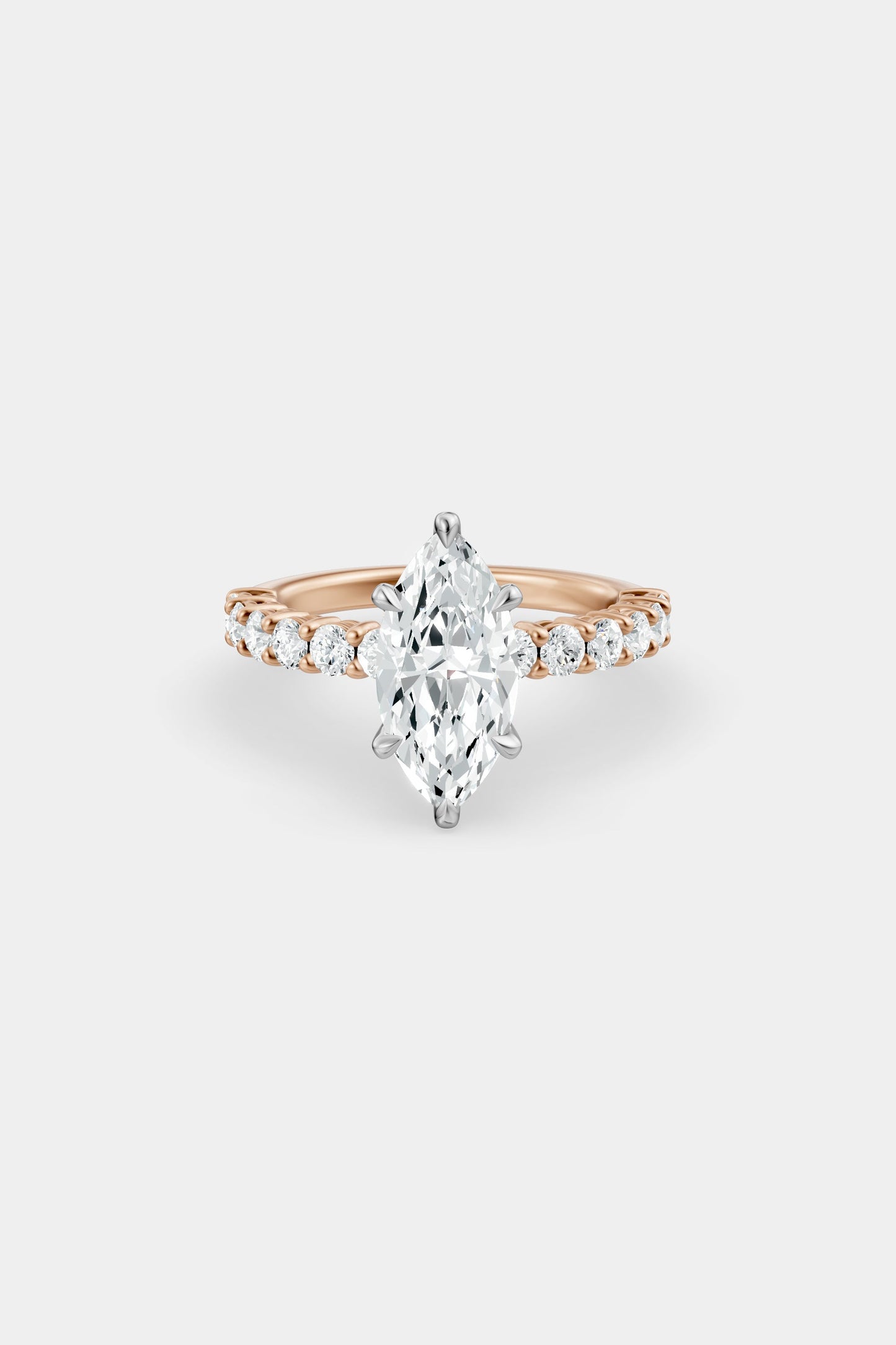 Diamond Solitaire Ring | 0.05ct Diamond Half Eternity Band