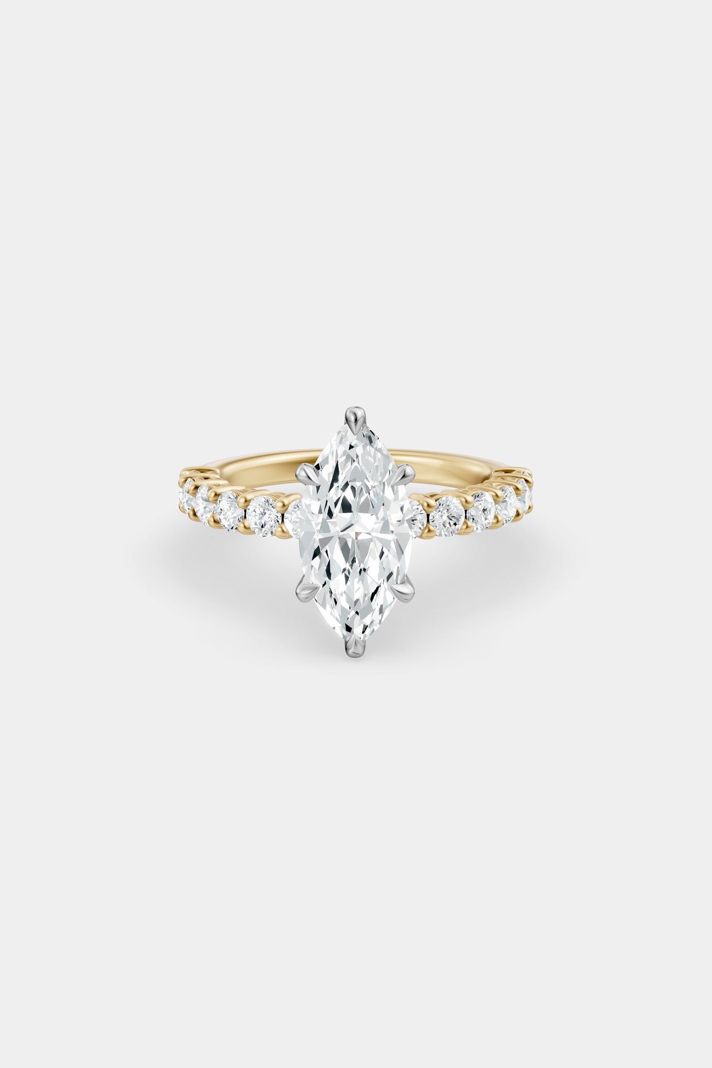 Diamond Solitaire Ring | 0.05ct Diamond Half Eternity Band
