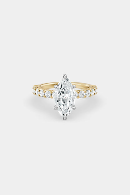 Diamond Solitaire Ring | 0.05ct Diamond Half Eternity Band