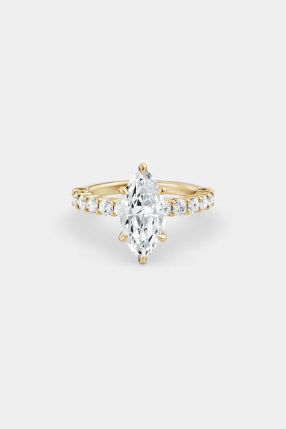 Diamond Solitaire Ring | 0.05ct Diamond Half Eternity Band
