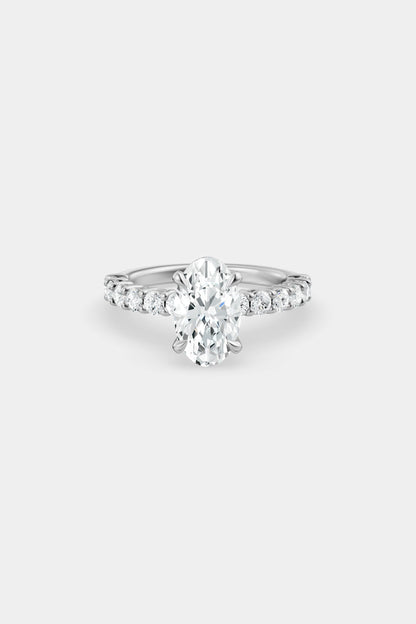 Diamond Solitaire Ring | 0.05ct Diamond Half Eternity Band