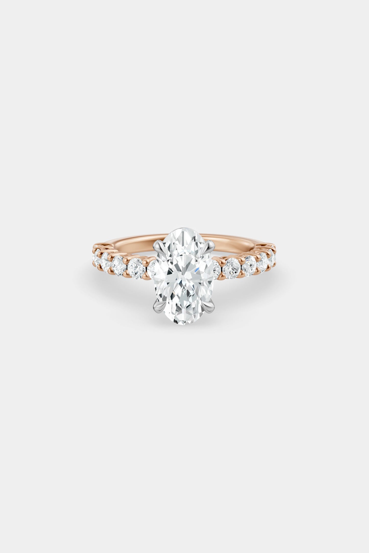 Diamond Solitaire Ring | 0.05ct Diamond Half Eternity Band