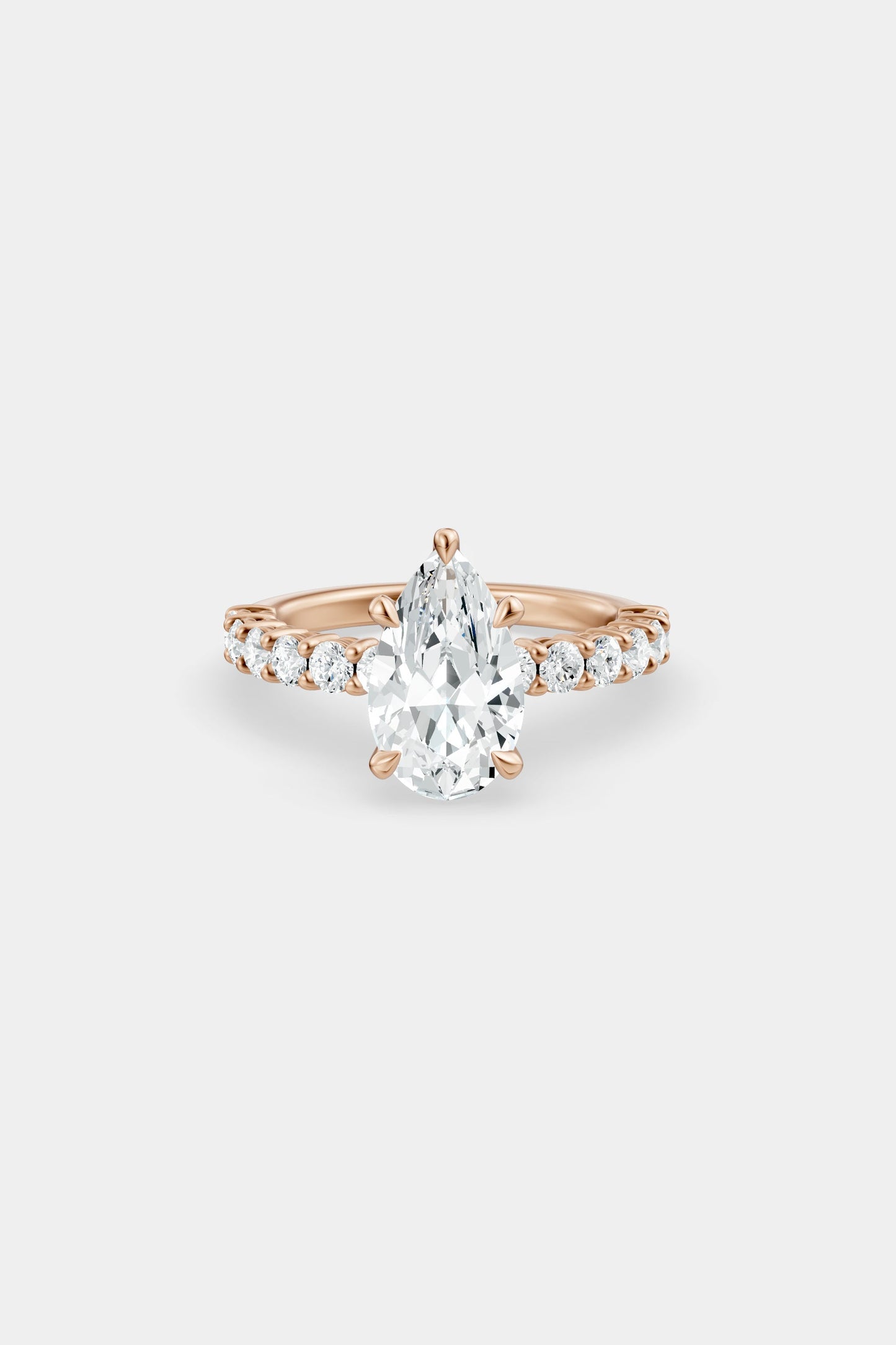 Diamond Solitaire Ring | 0.05ct Diamond Half Eternity Band