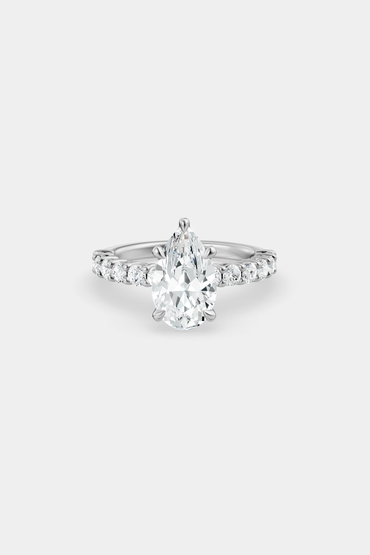 Diamond Solitaire Ring | 0.05ct Diamond Half Eternity Band