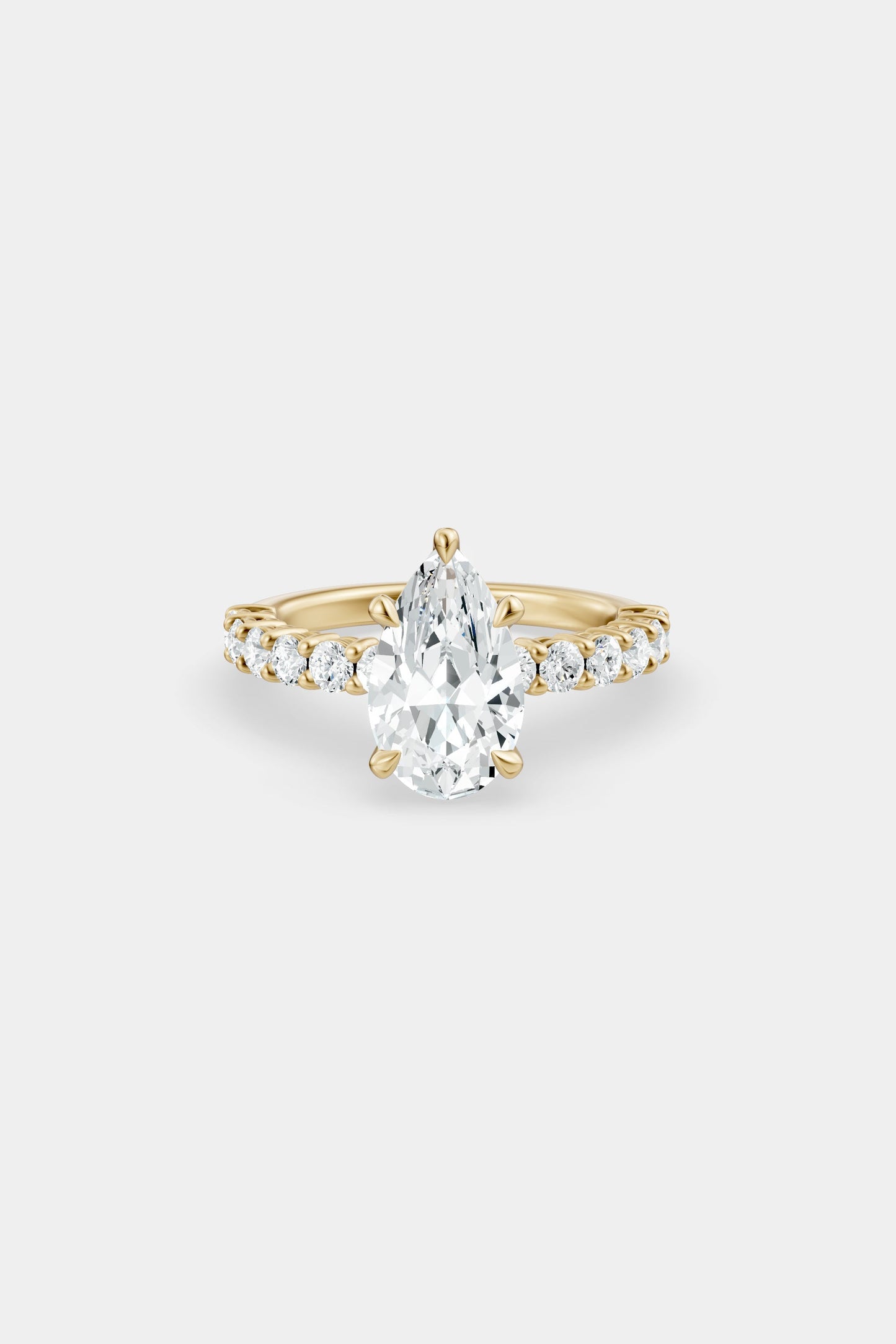 Diamond Solitaire Ring | 0.05ct Diamond Half Eternity Band