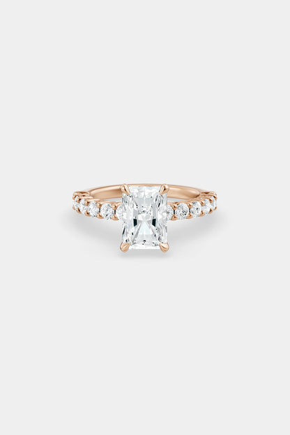 Diamond Solitaire Ring | 0.05ct Diamond Half Eternity Band