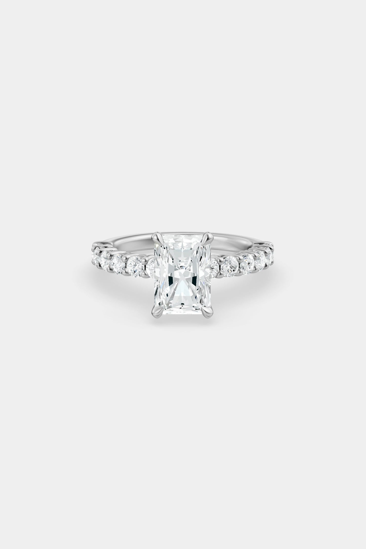 Diamond Solitaire Ring | 0.05ct Diamond Half Eternity Band