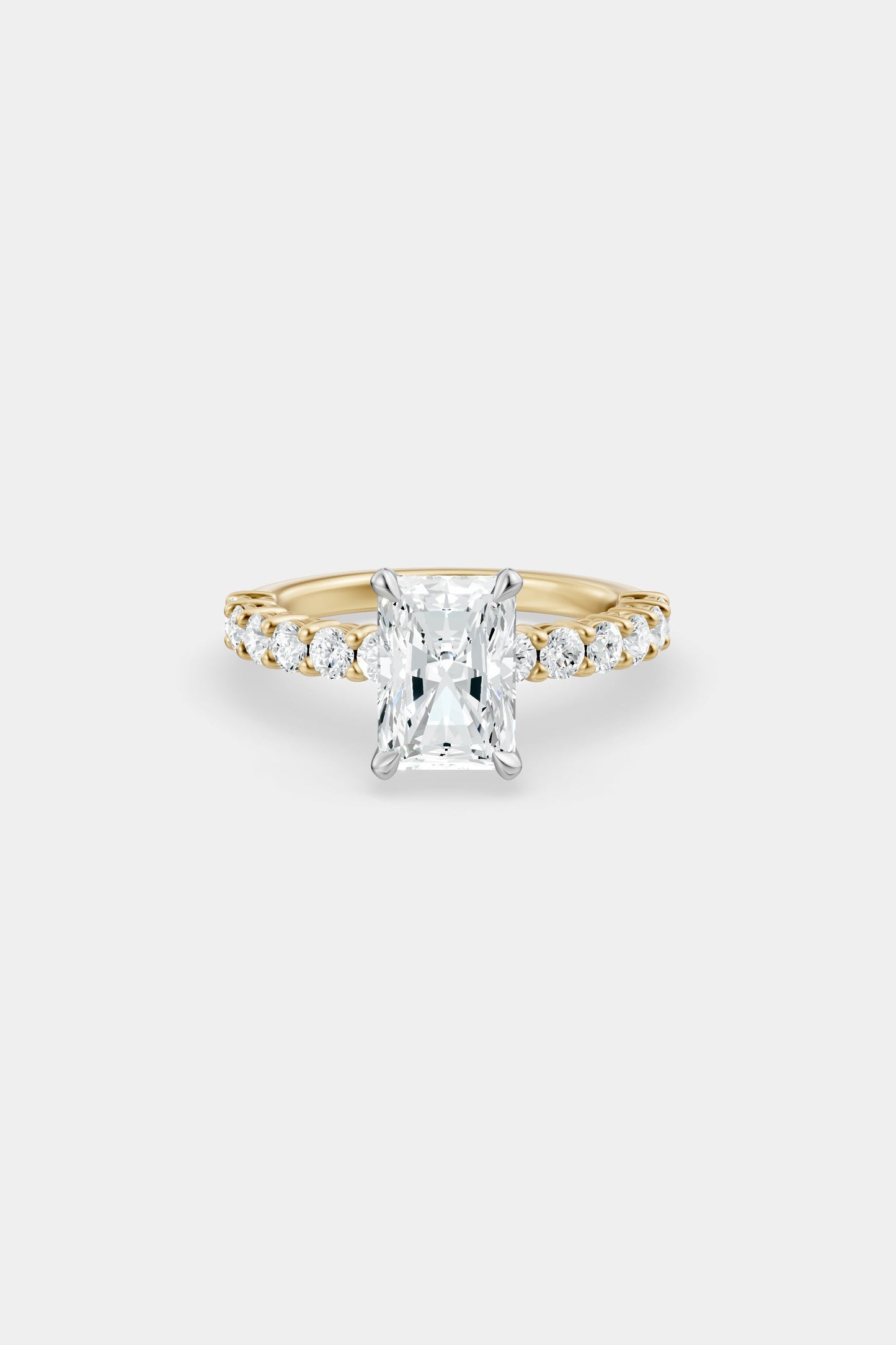 Diamond Solitaire Ring | 0.05ct Diamond Half Eternity Band