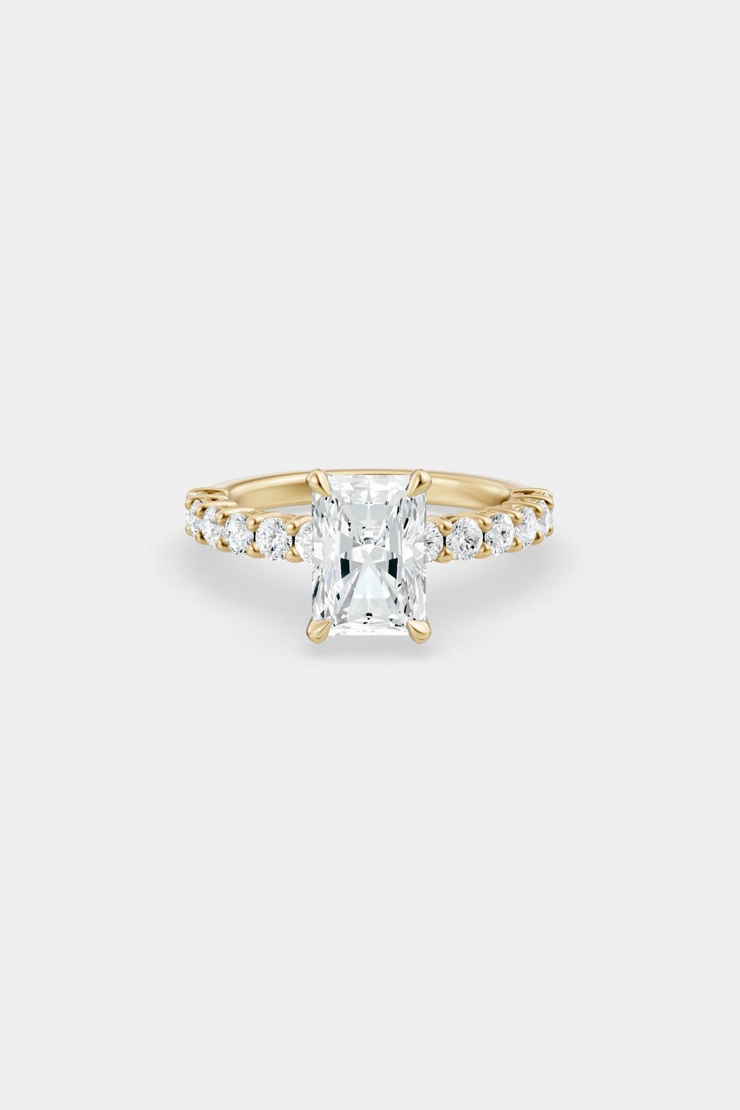 Diamond Solitaire Ring | 0.05ct Diamond Half Eternity Band