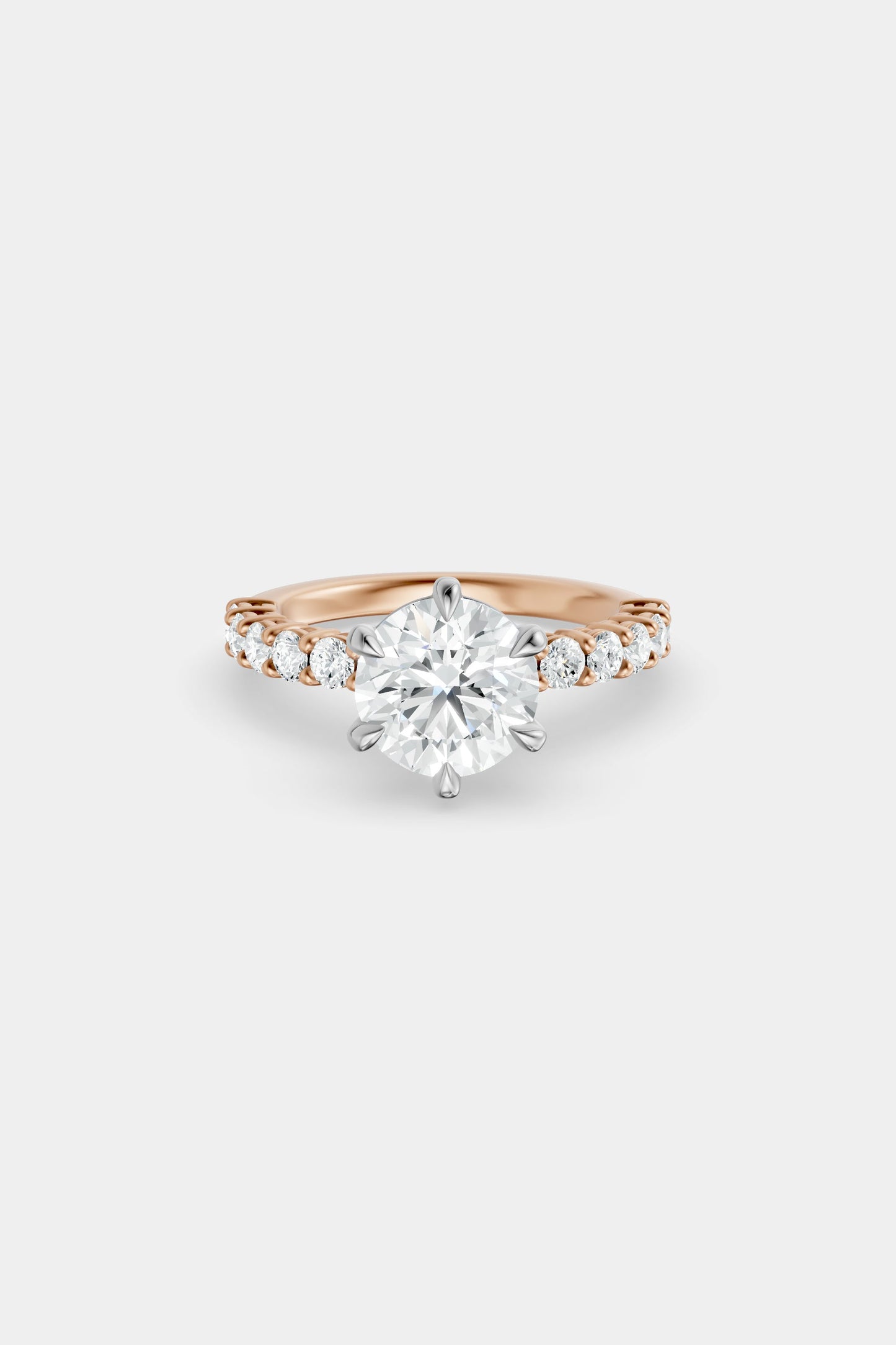 Diamond Solitaire Ring | 0.05ct Diamond Half Eternity Band