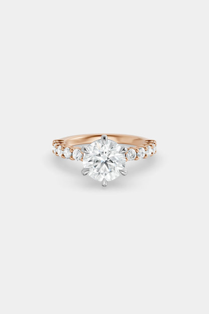 Diamond Solitaire Ring | 0.05ct Diamond Half Eternity Band