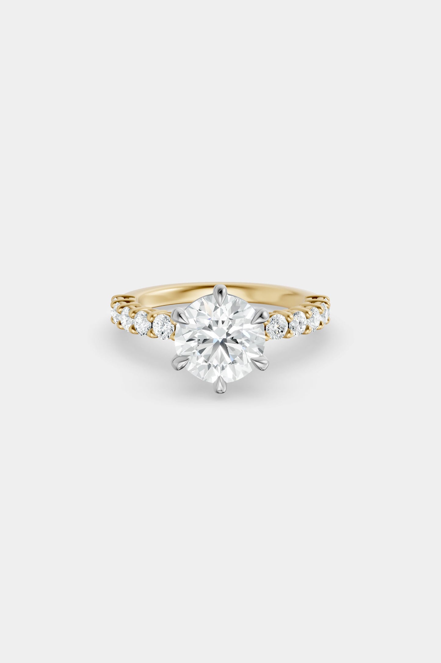 Diamond Solitaire Ring | 0.05ct Diamond Half Eternity Band
