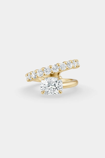 Natasha East West Diamond Wrap Ring | 0.10ct Round Diamond Band