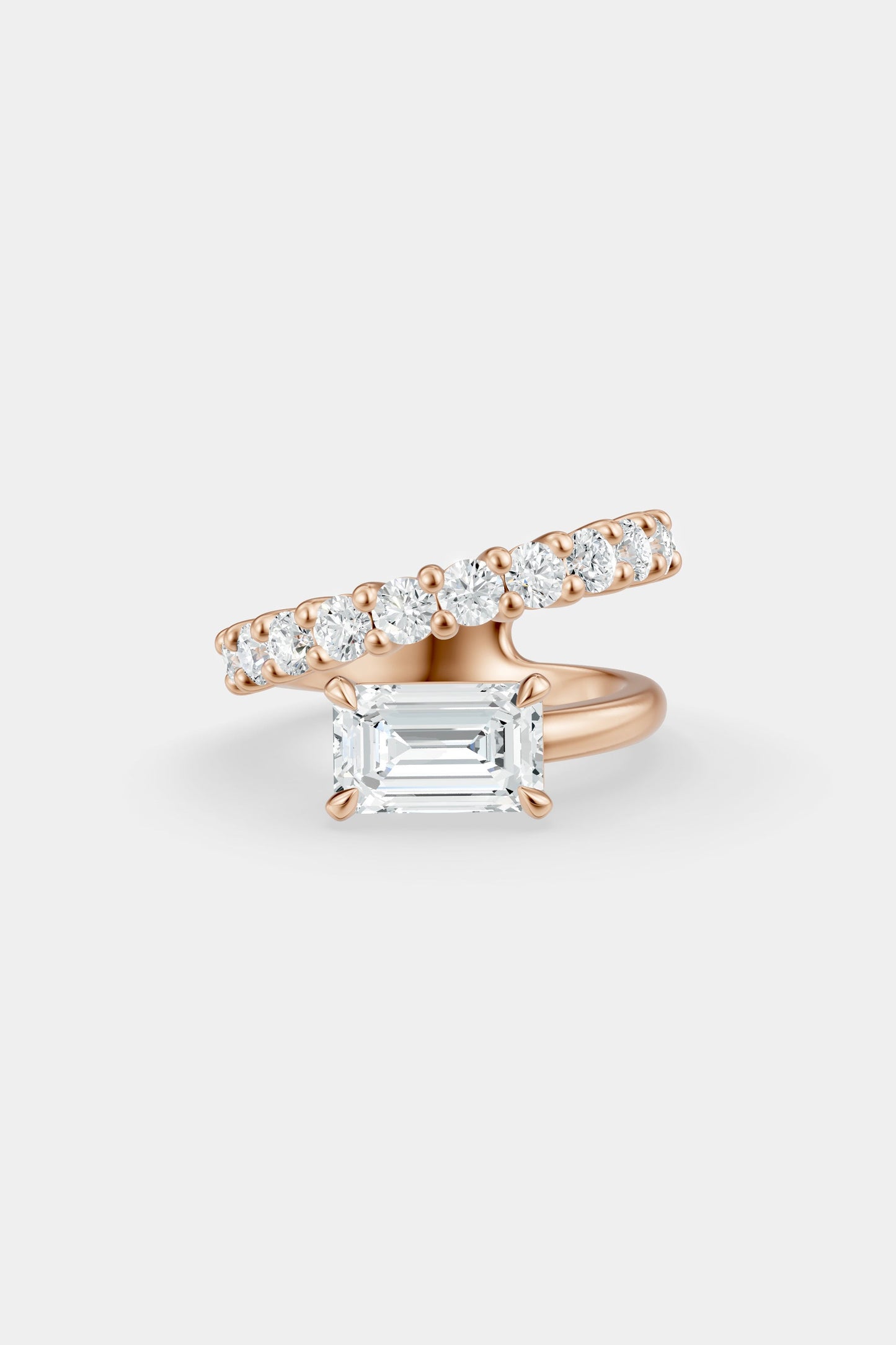 Natasha East West Diamond Wrap Ring | 0.10ct Round Diamond Band