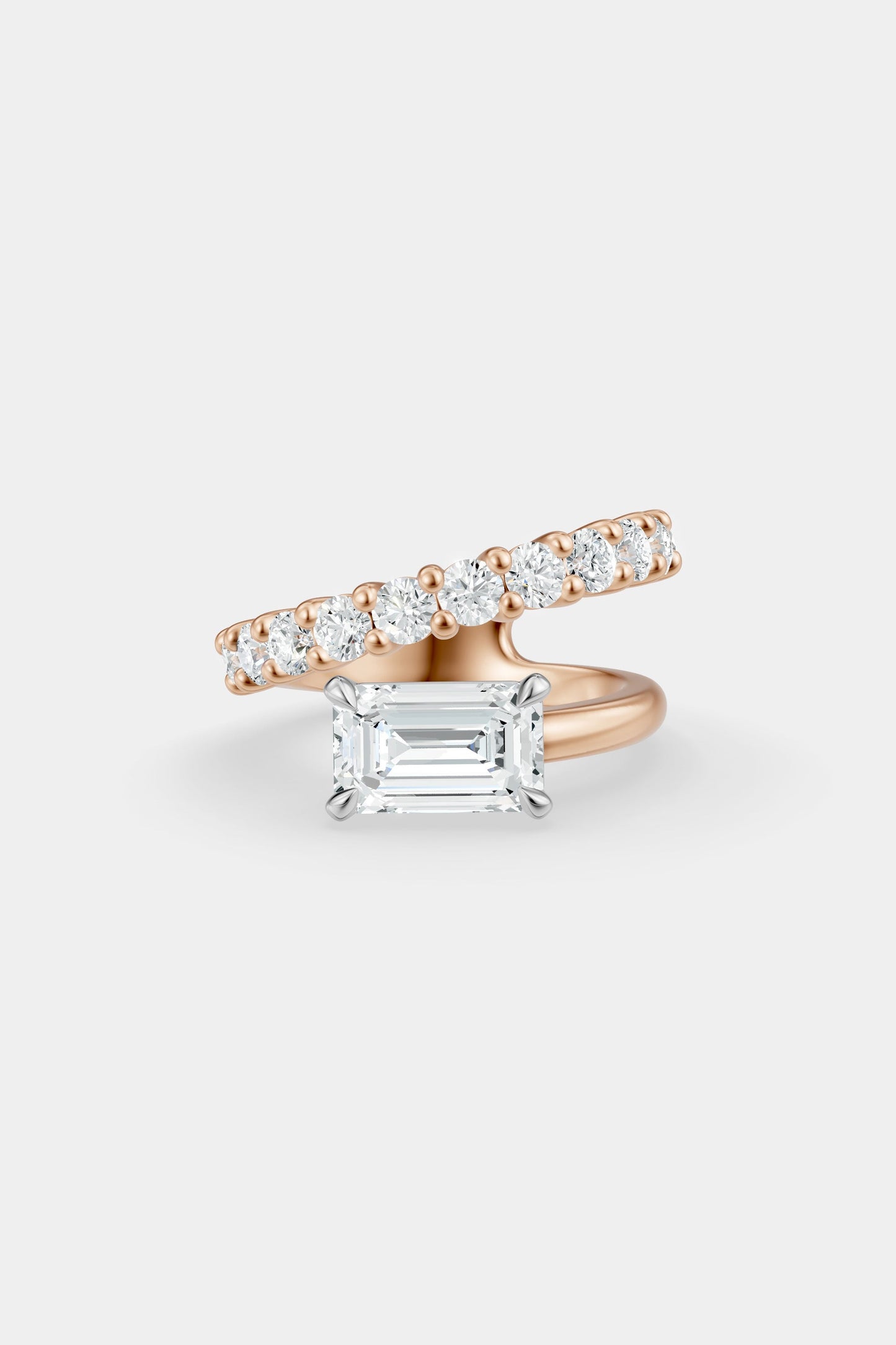 Natasha East West Diamond Wrap Ring | 0.10ct Round Diamond Band