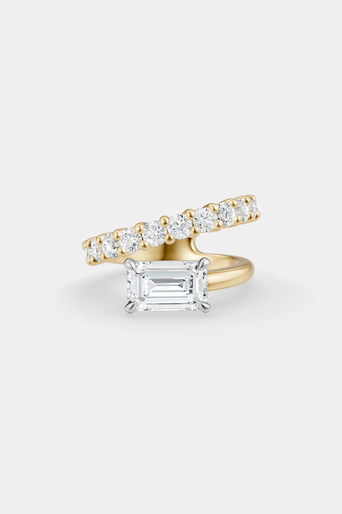 Natasha East West Diamond Wrap Ring | 0.10ct Round Diamond Band