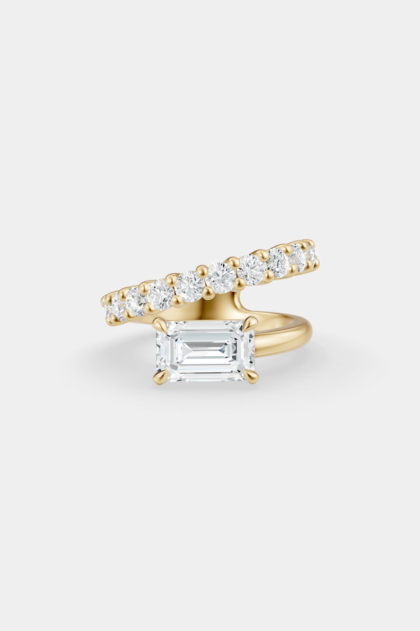 Natasha East West Diamond Wrap Ring | 0.10ct Round Diamond Band