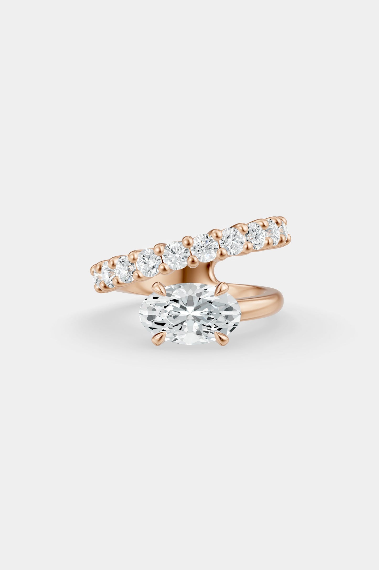 Natasha East West Diamond Wrap Ring | 0.10ct Round Diamond Band