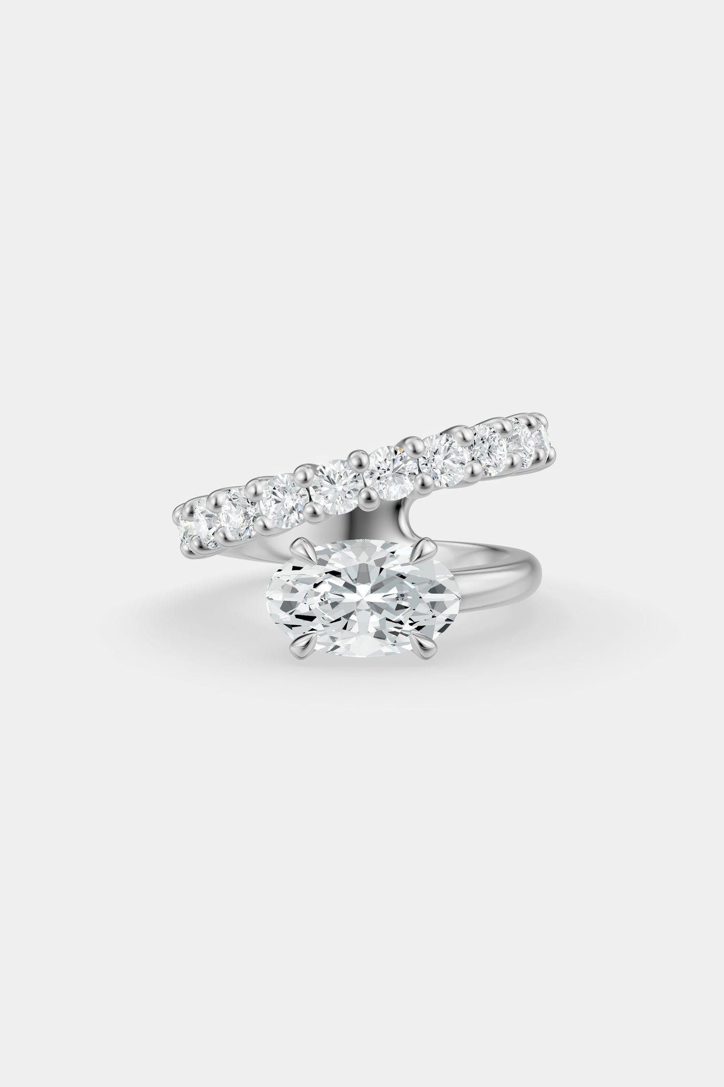 Natasha East West Diamond Wrap Ring | 0.10ct Round Diamond Band