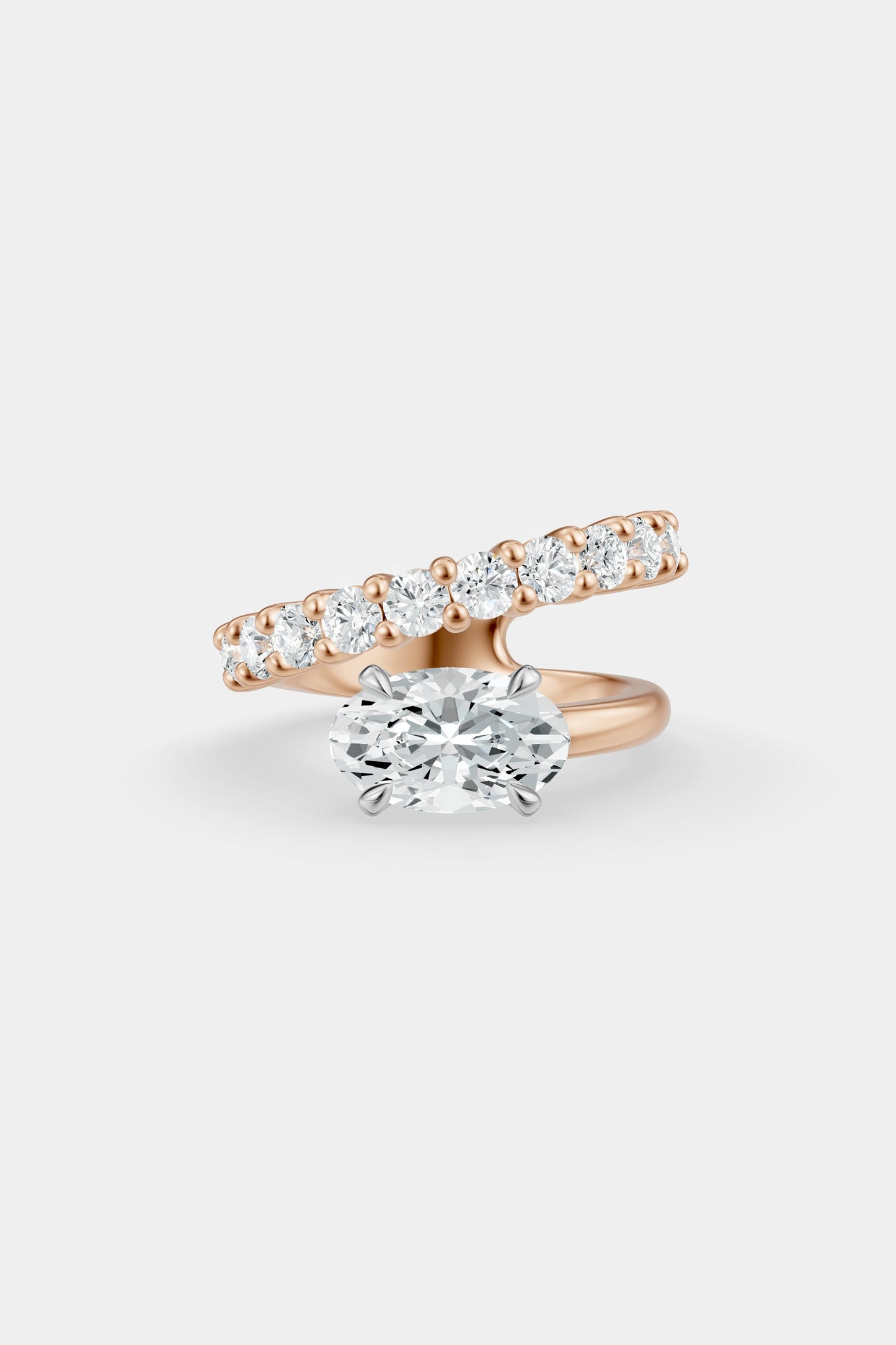 Natasha East West Diamond Wrap Ring | 0.10ct Round Diamond Band
