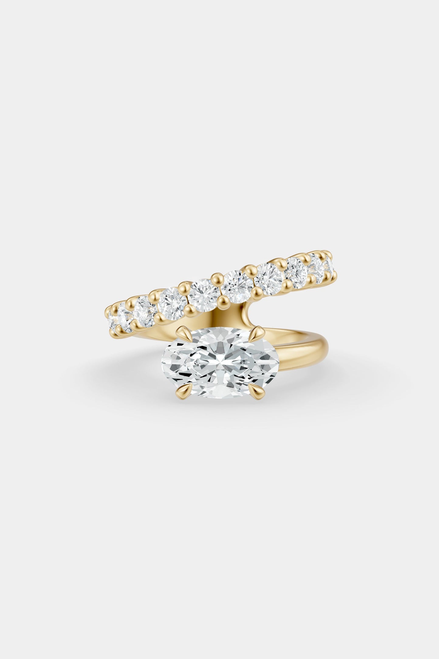 Natasha East West Diamond Wrap Ring | 0.10ct Round Diamond Band