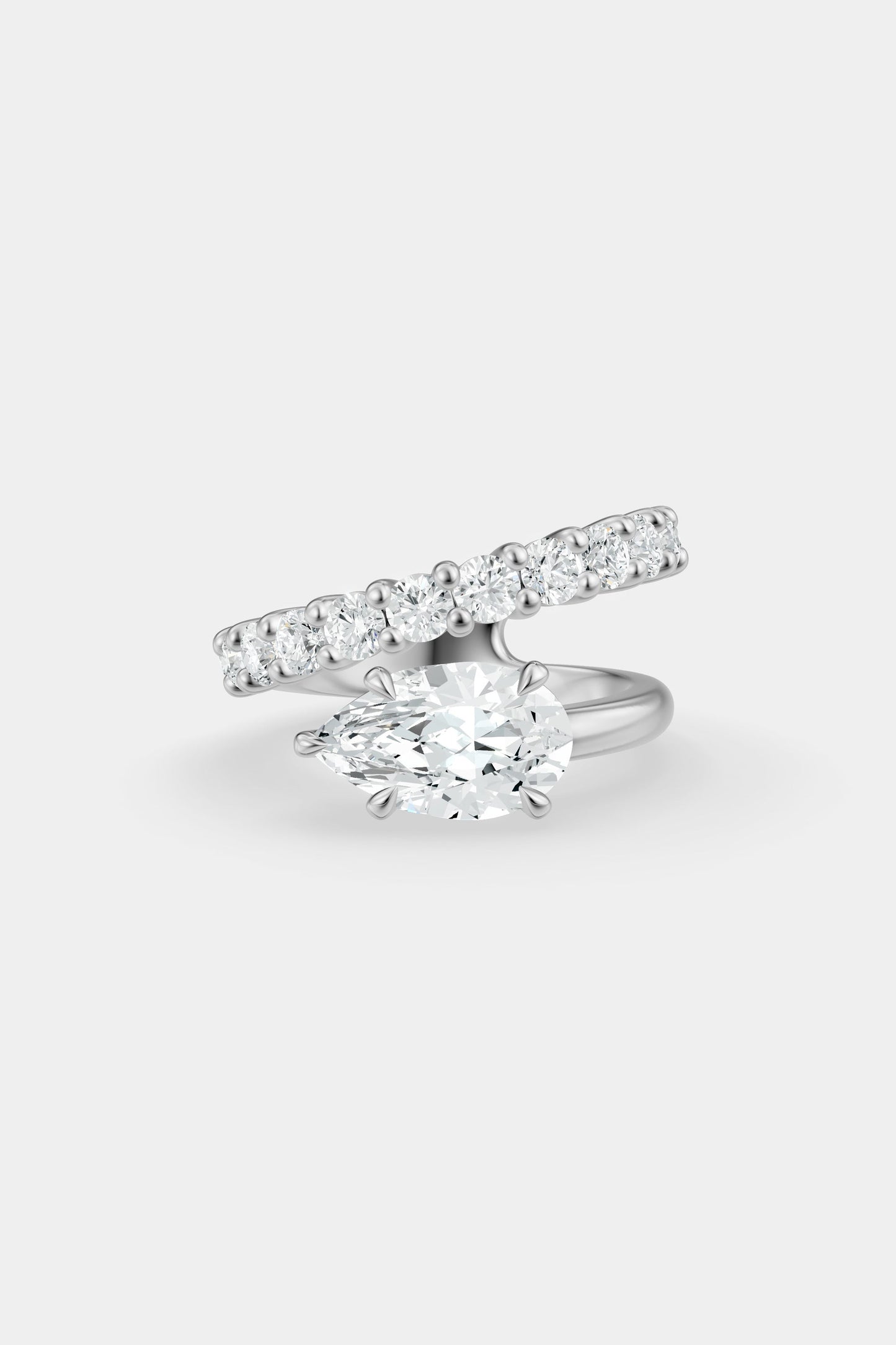Natasha East West Diamond Wrap Ring | 0.10ct Round Diamond Band