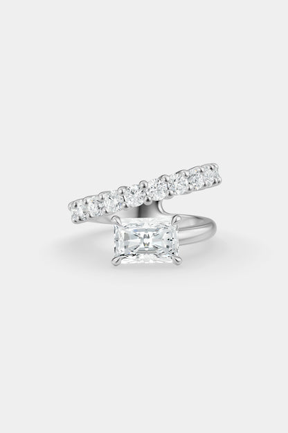Natasha East West Diamond Wrap Ring | 0.10ct Round Diamond Band