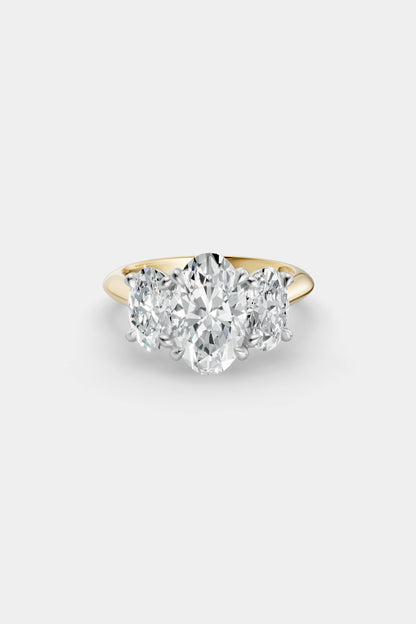 Oval Trilogy Diamond Ring | Traditional Band