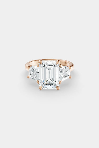 Emerald Trilogy Diamond Ring | Traditional Band