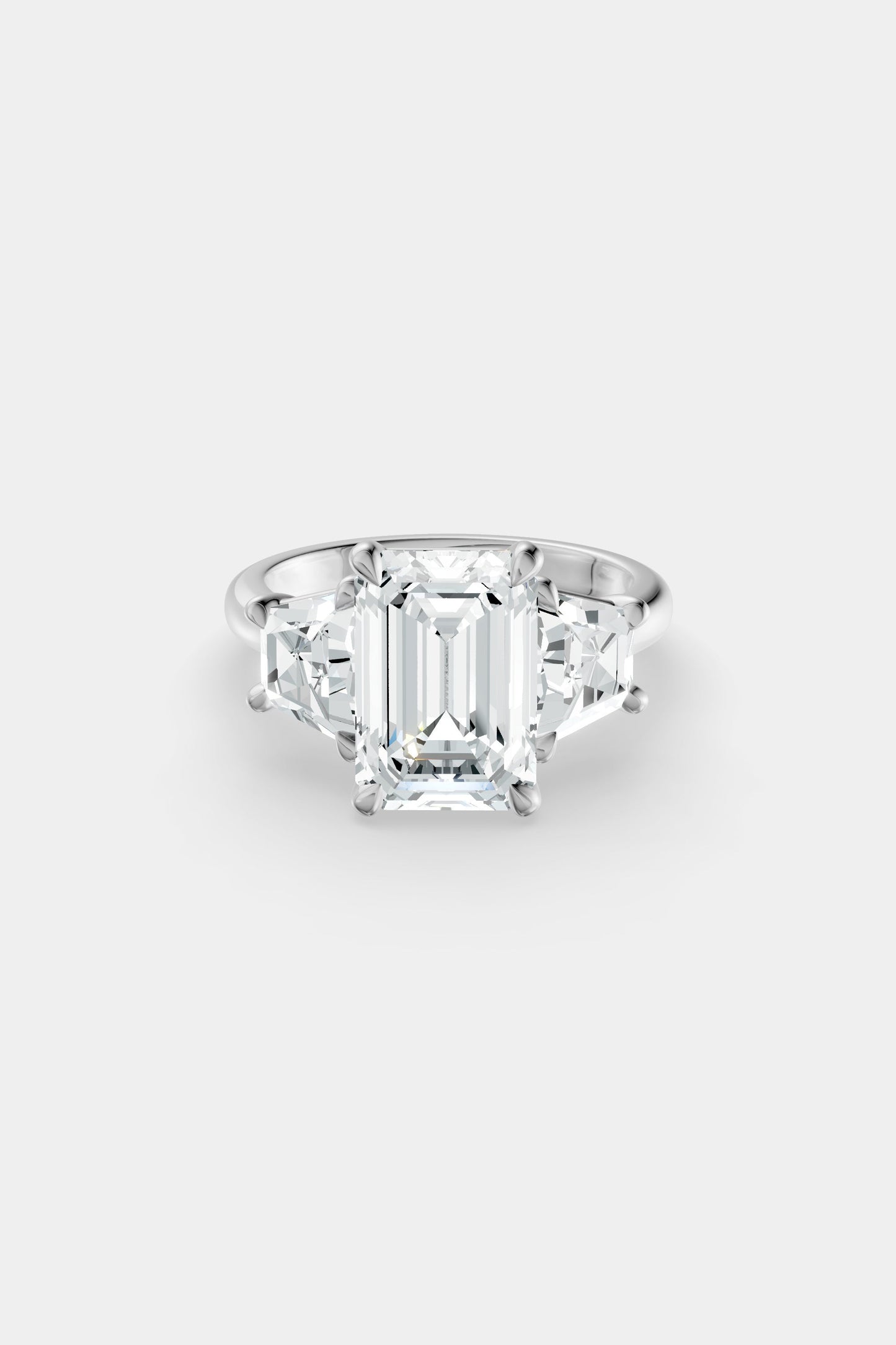 Emerald Trilogy Diamond Ring | Traditional Band