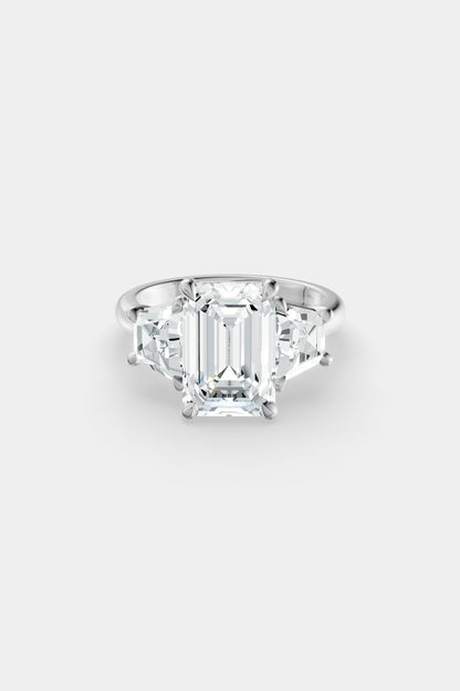 Emerald Trilogy Diamond Ring | Traditional Band
