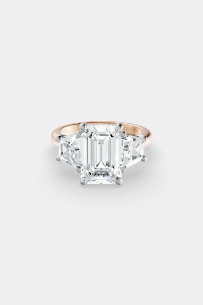 Emerald Trilogy Diamond Ring | Traditional Band