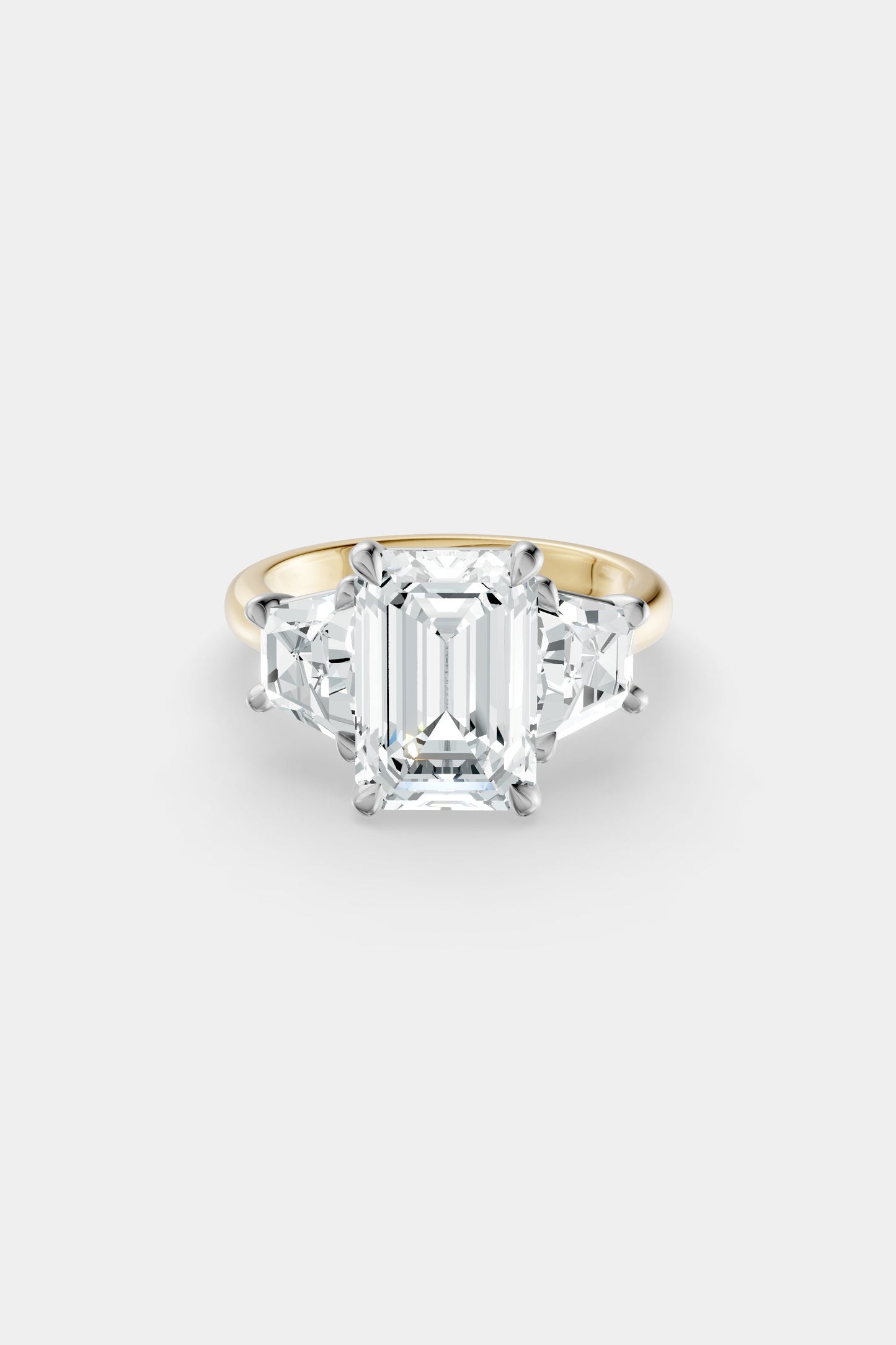 Emerald Trilogy Diamond Ring | Traditional Band