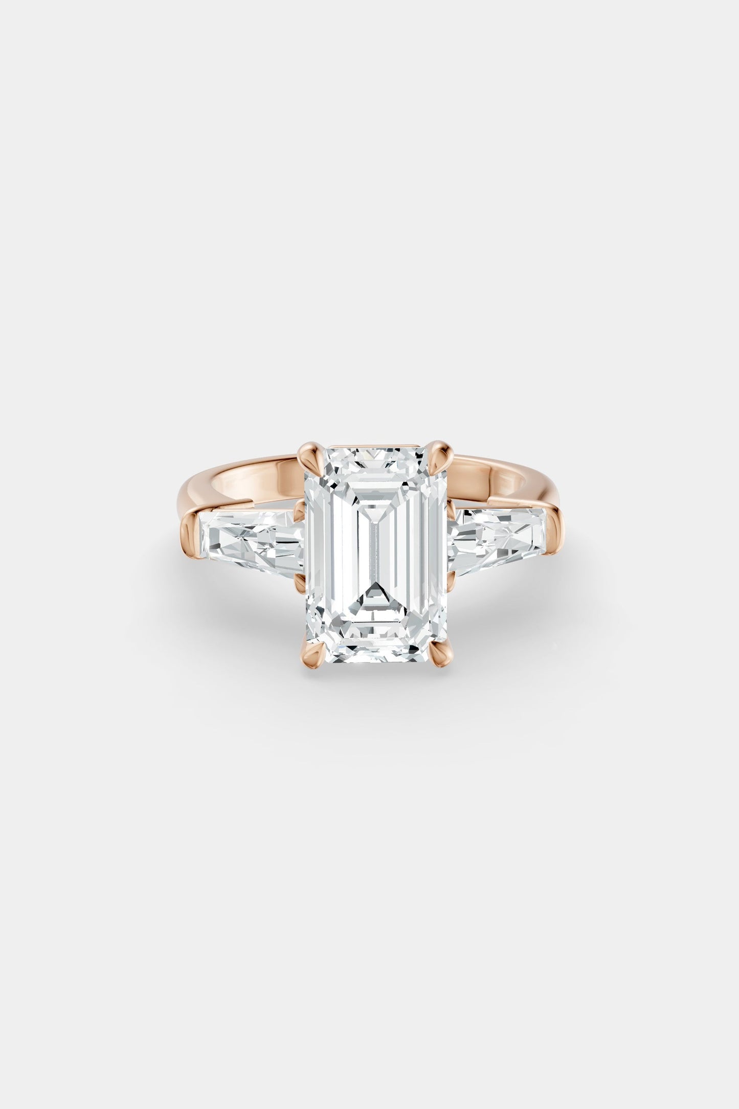 Emerald Trilogy Diamond Ring | Traditional Band