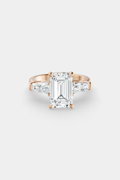 Emerald Trilogy Diamond Ring | Traditional Band
