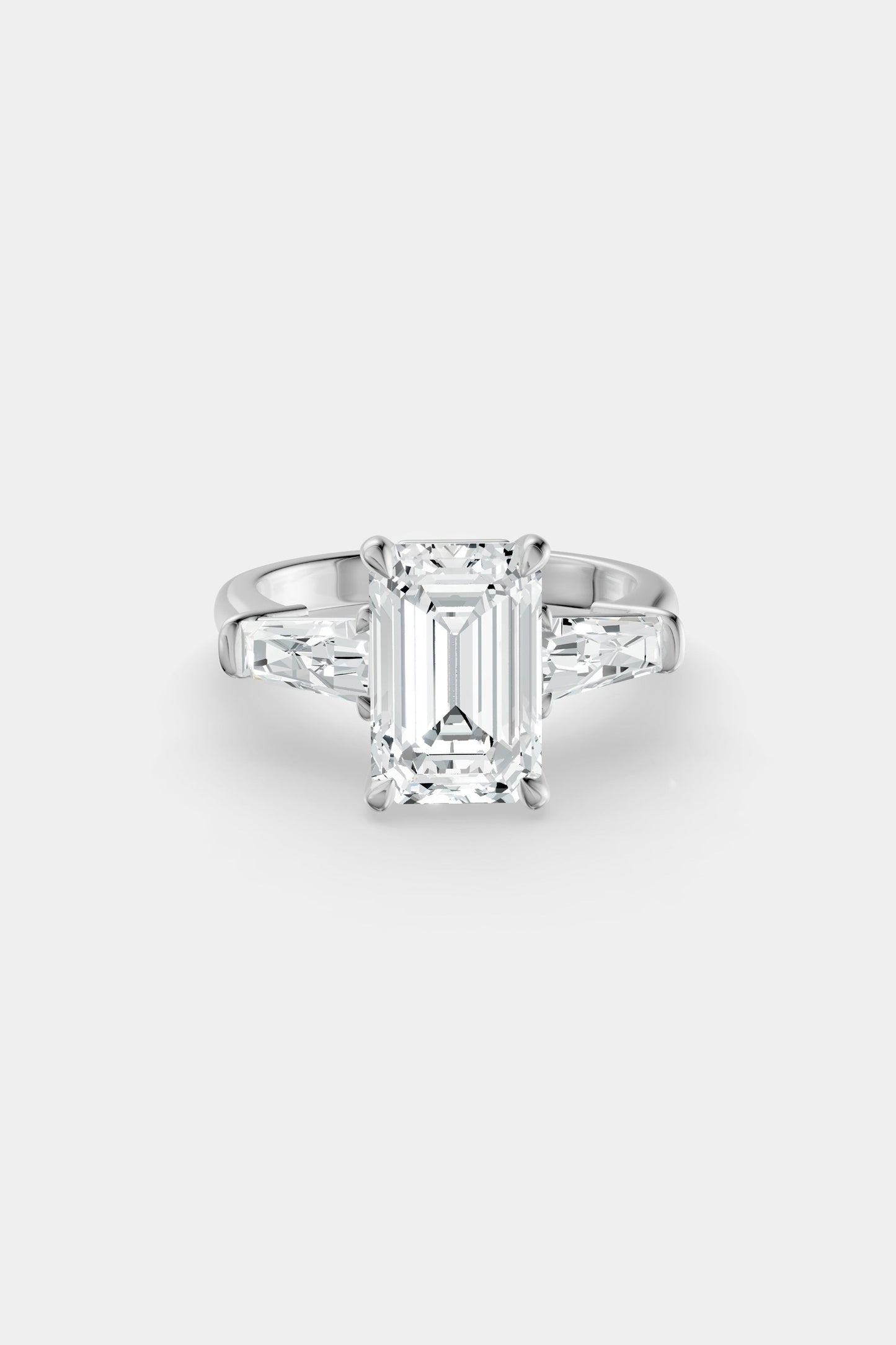 Emerald Trilogy Diamond Ring | Traditional Band