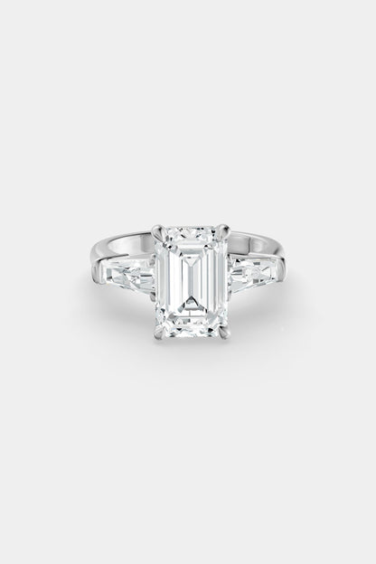 Emerald Trilogy Diamond Ring | Traditional Band