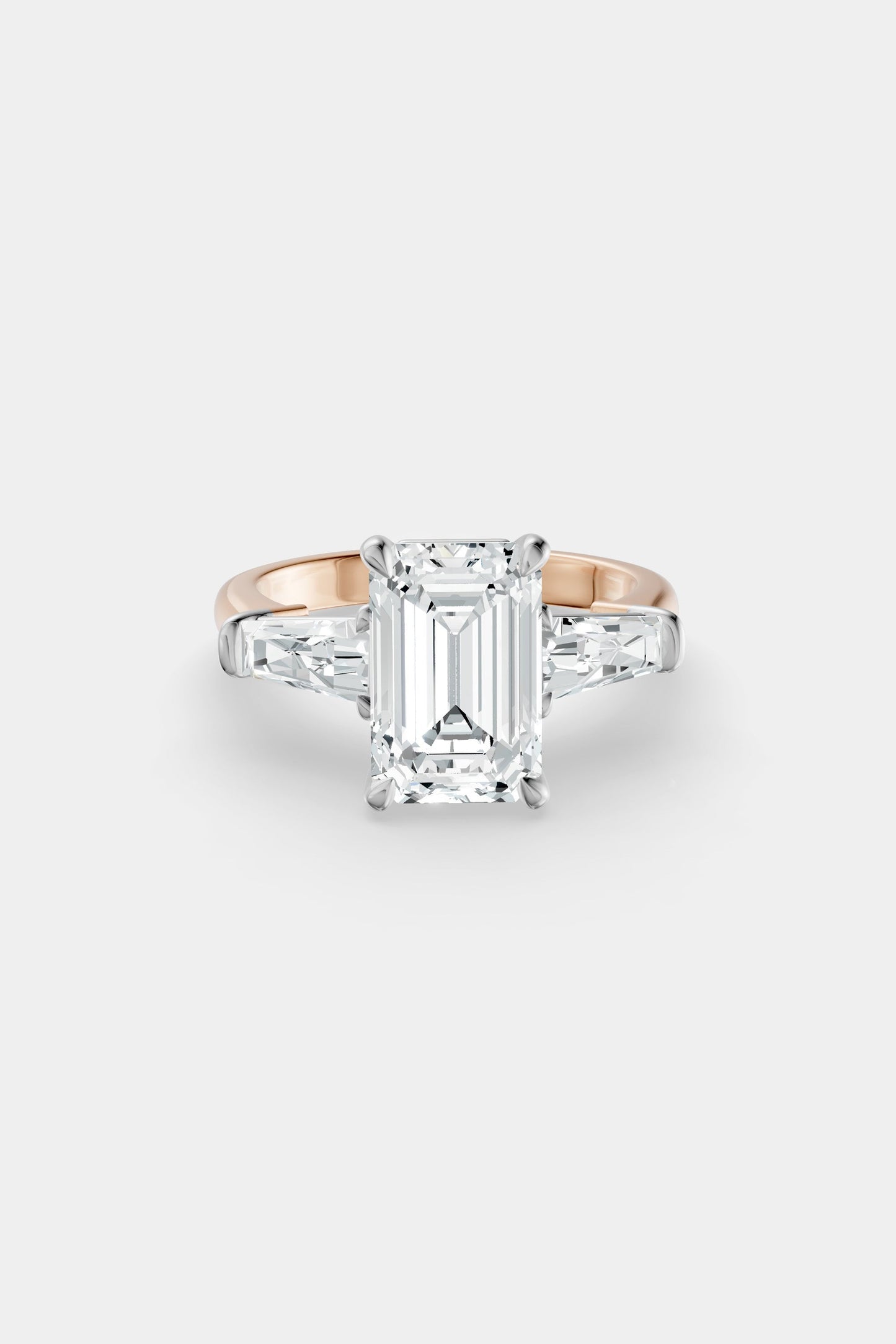 Emerald Trilogy Diamond Ring | Traditional Band