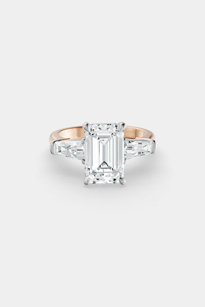 Emerald Trilogy Diamond Ring | Traditional Band