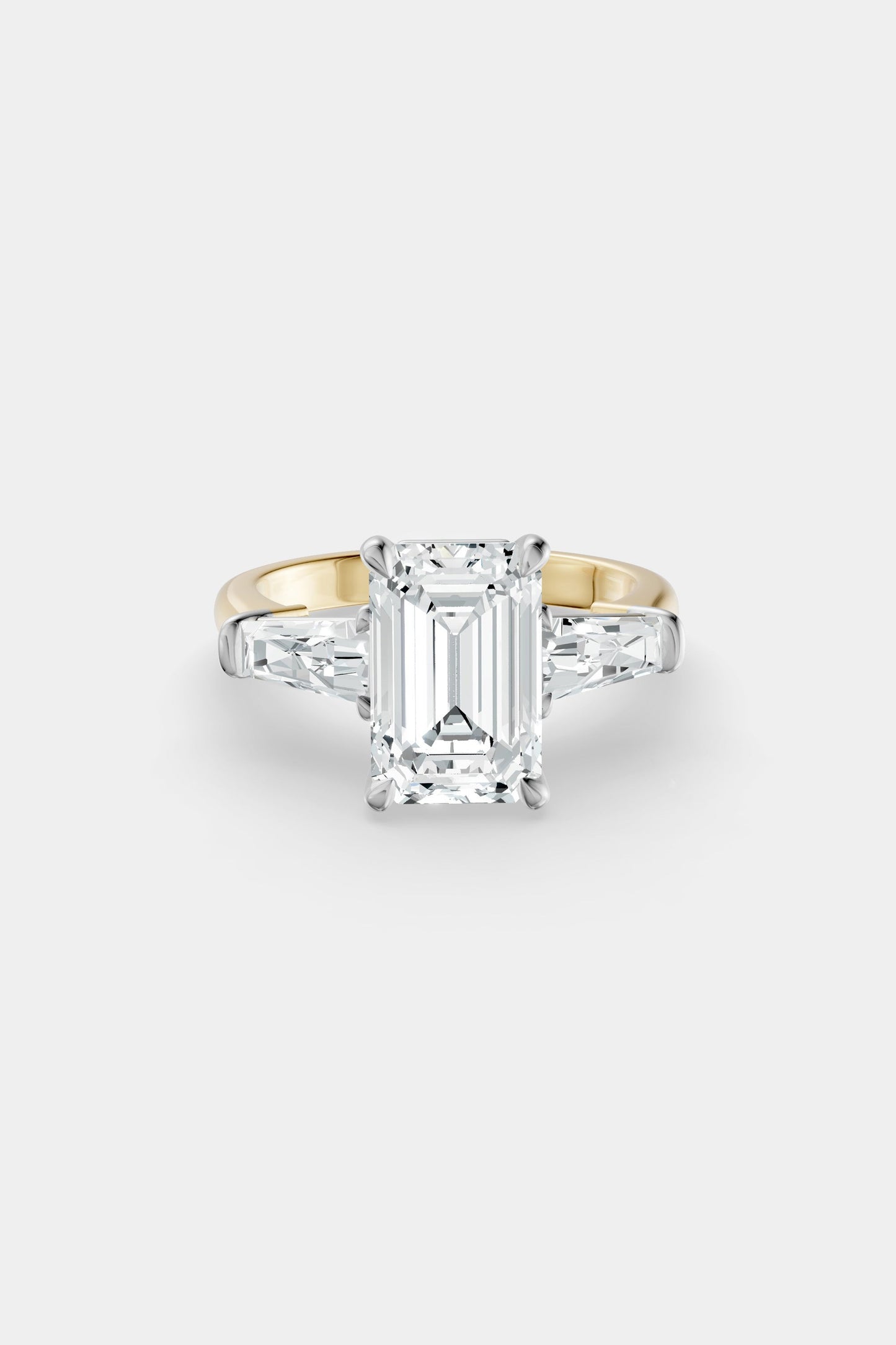 Emerald Trilogy Diamond Ring | Traditional Band