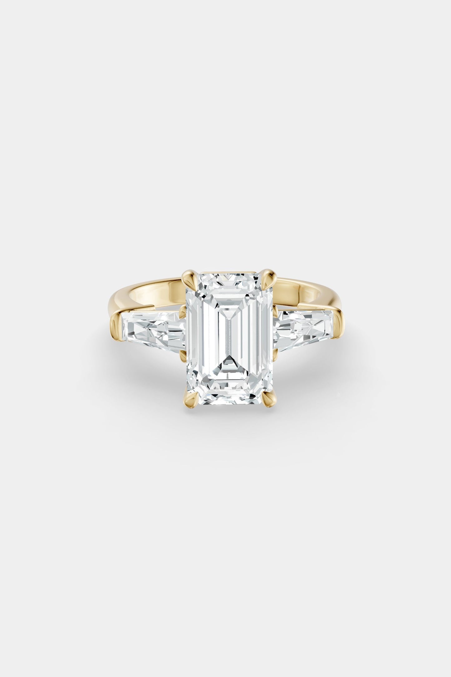 Emerald Trilogy Diamond Ring | Traditional Band