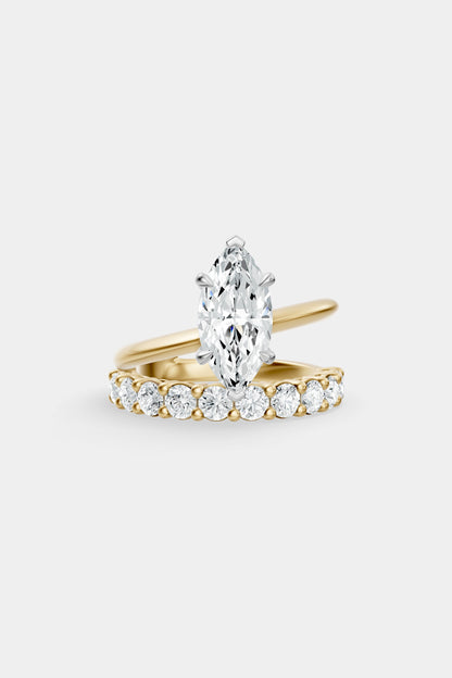 Double Band Diamond Ring | 0.10ct Diamond Band