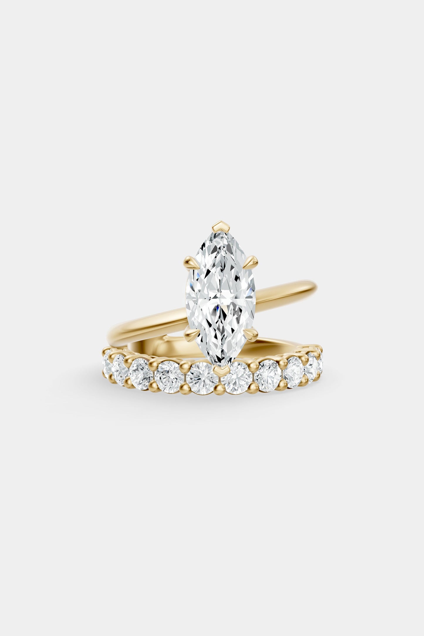 Double Band Diamond Ring | 0.10ct Diamond Band